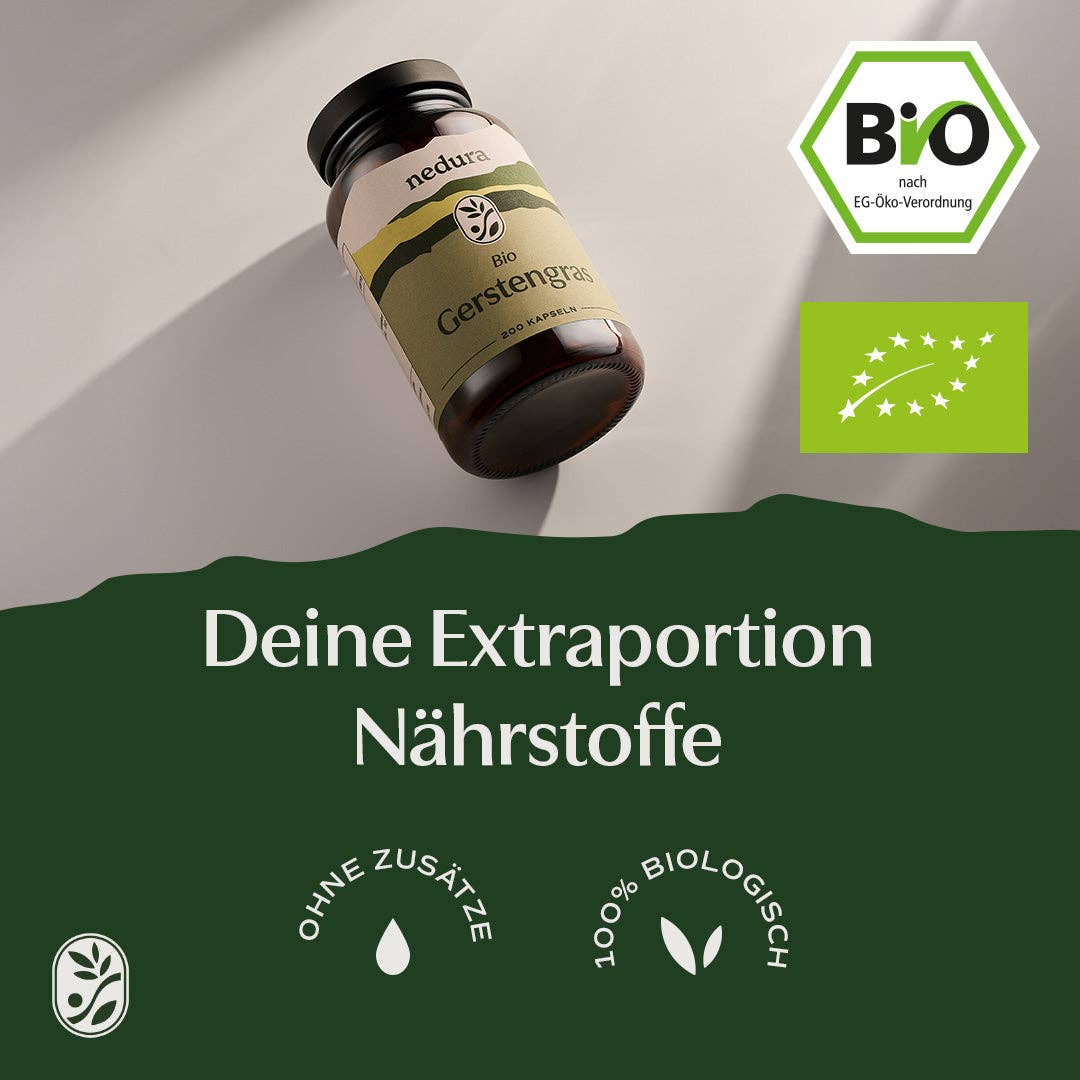 Nedura BIO Gerstengras 200 Kapseln – Bild 6