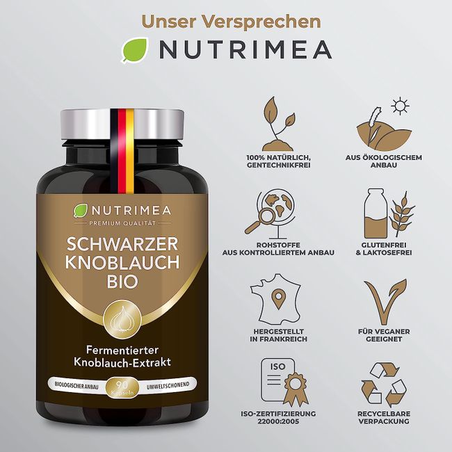 Nutrimea Schwarzer Knoblauch BIO aus Knoblauchextrakt · 90 Kapseln – Bild 5