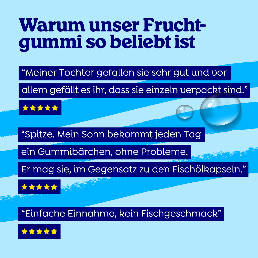 Arctic Blue Omega-3-Gummis DHA + EPA mit Vitamin D3 · MSC (30 Gummibärchen) – Bild 5