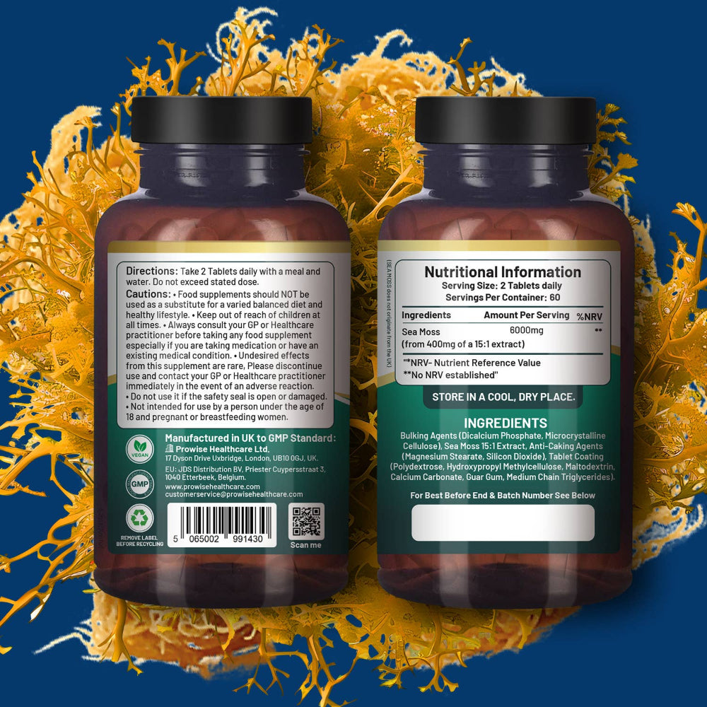 Prowise Healthcare Irische Meeresmoos Tabletten Hochdosiert 6000 mg · 120 Tabletten – Bild 5