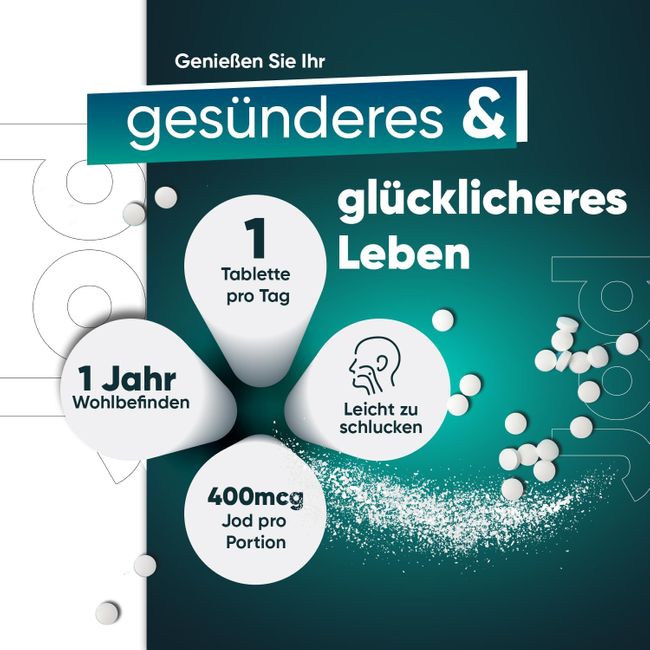 WeightWorld Jod 400µg & Kaliumjodid · 365 vegane Tabletten – Bild 6