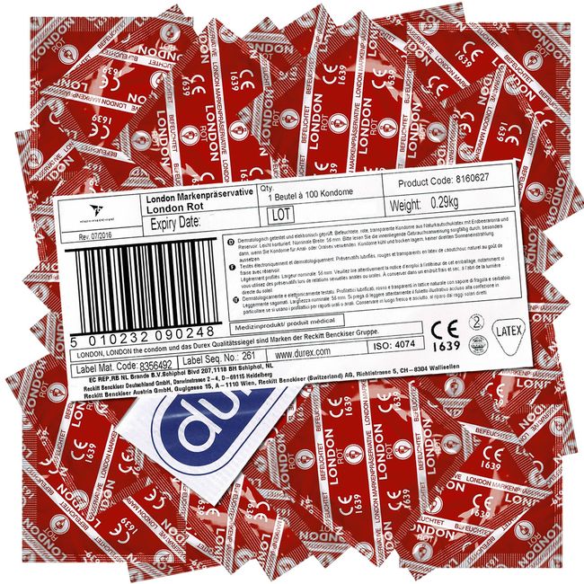 London «Red» Kondome - 100 Stück