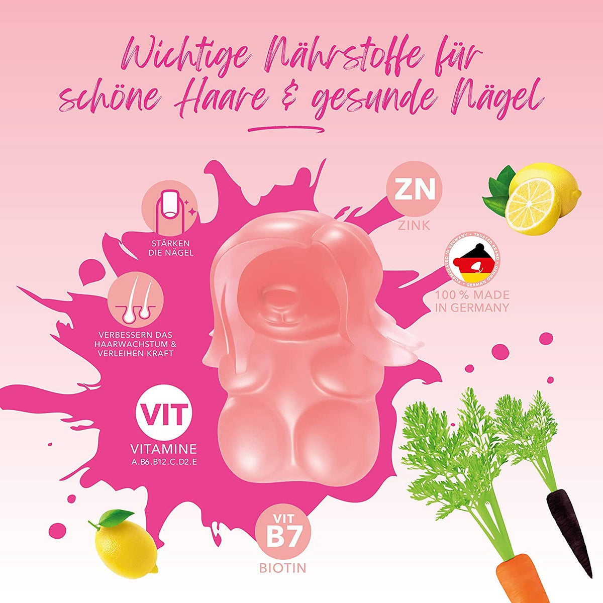 IvyBears | Women´s Hair Vitamins - Multi-Vitamin-Komplex für Haar, Haut & Nägel
