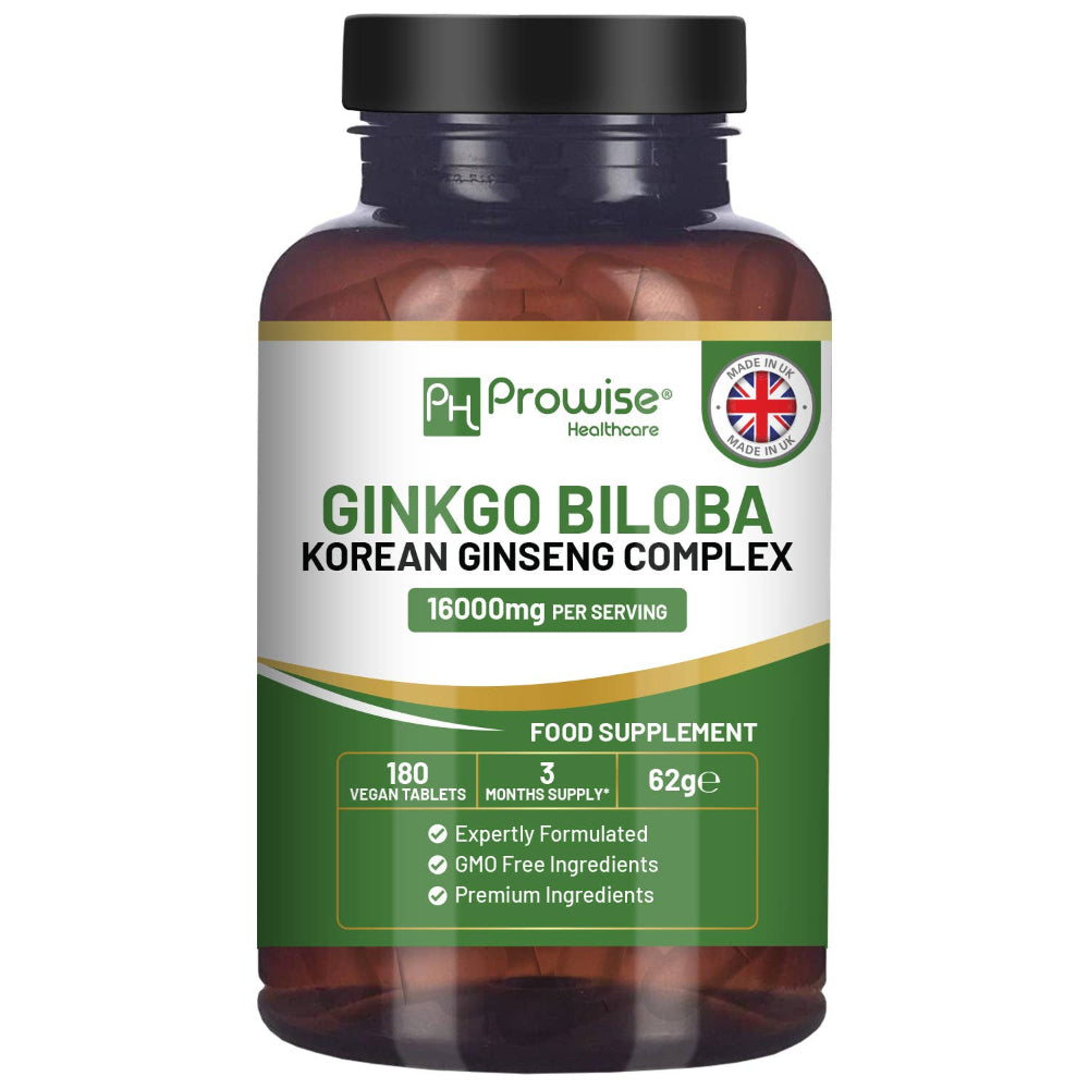 Prowise Healthcare Ginkgo Biloba und Koreanische Ginseng 16.000 mg · 180 vegane Tabletten – Bild 6