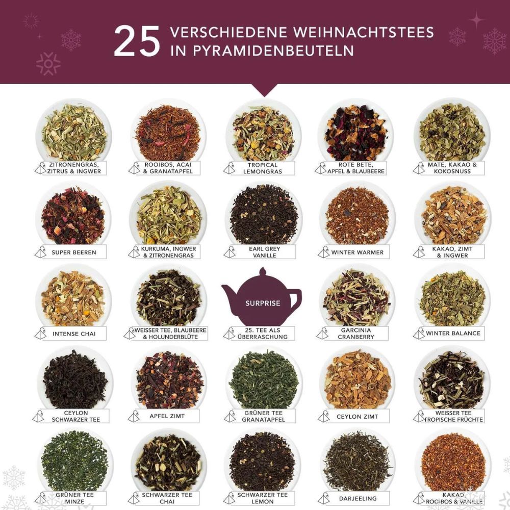 English Tea Shop Adventskalender "Christmas Vibes only" · 25 BIO Teepyramiden – Bild 3