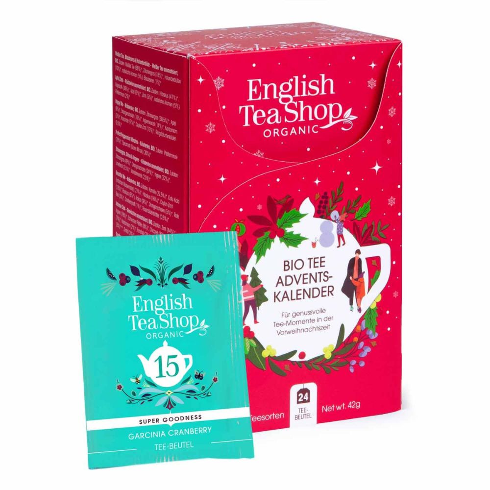 English Tea Shop | Adventskalender "Elfen-Dorf" - Rot - 24 einzeln verpackte BIO-Tees