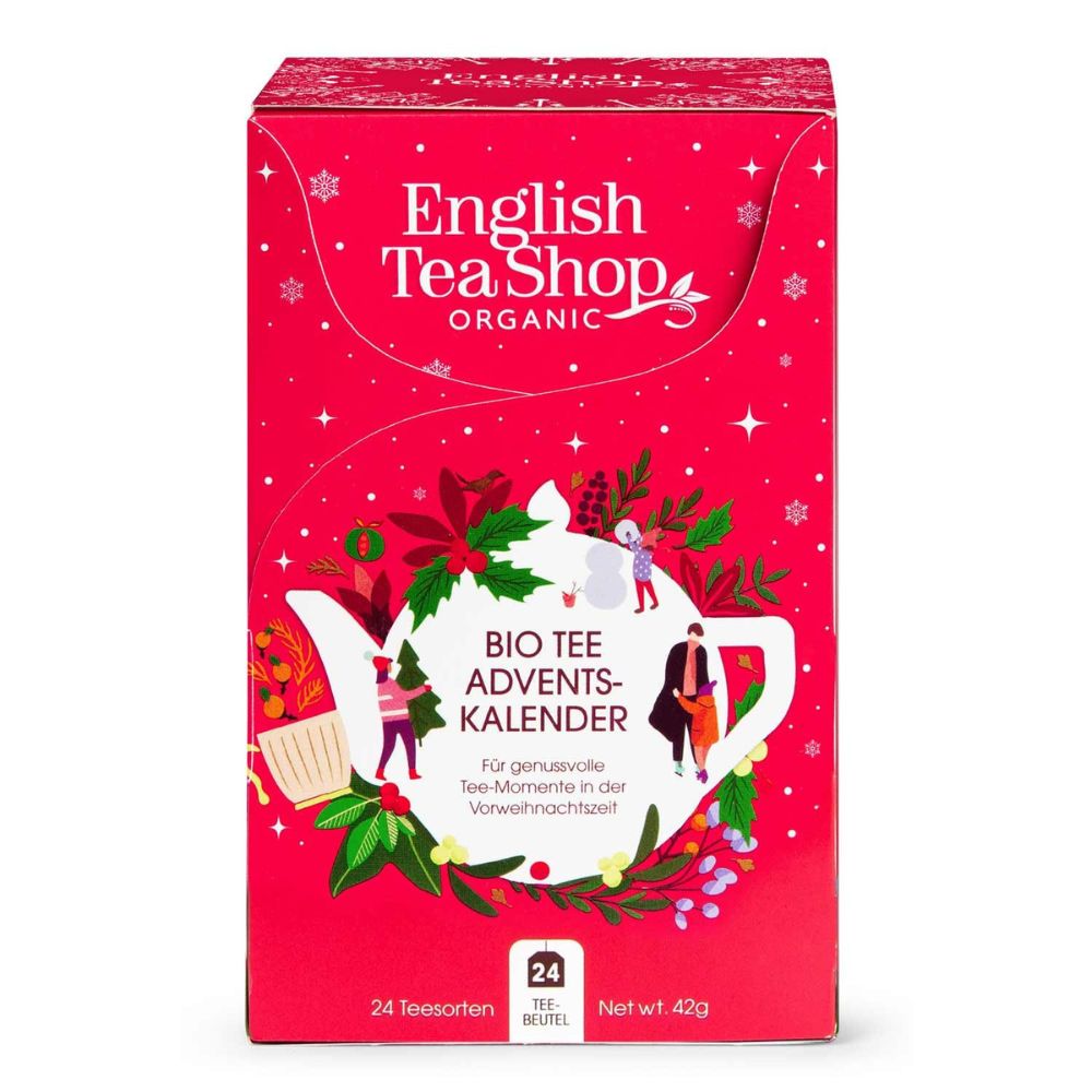 English Tea Shop | Adventskalender "Elfen-Dorf" - Rot - 24 einzeln verpackte BIO-Tees