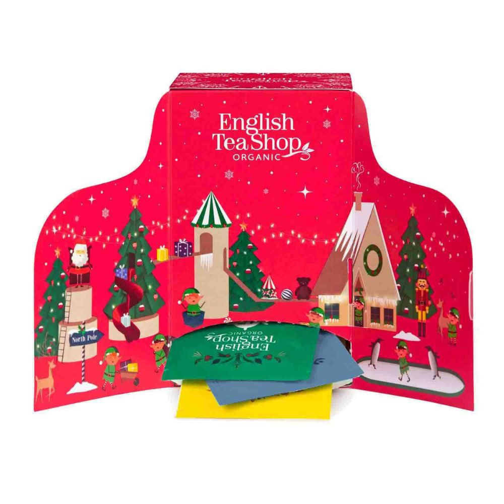 English Tea Shop | Adventskalender "Elfen-Dorf" - Rot - 24 einzeln verpackte BIO-Tees