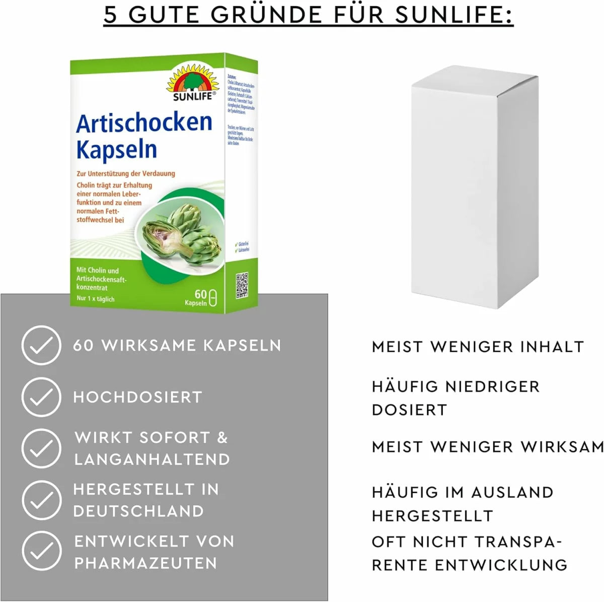 Sunlife Artischocken Kapseln · Für eine gesunde Verdauung und Leber – Bild 5