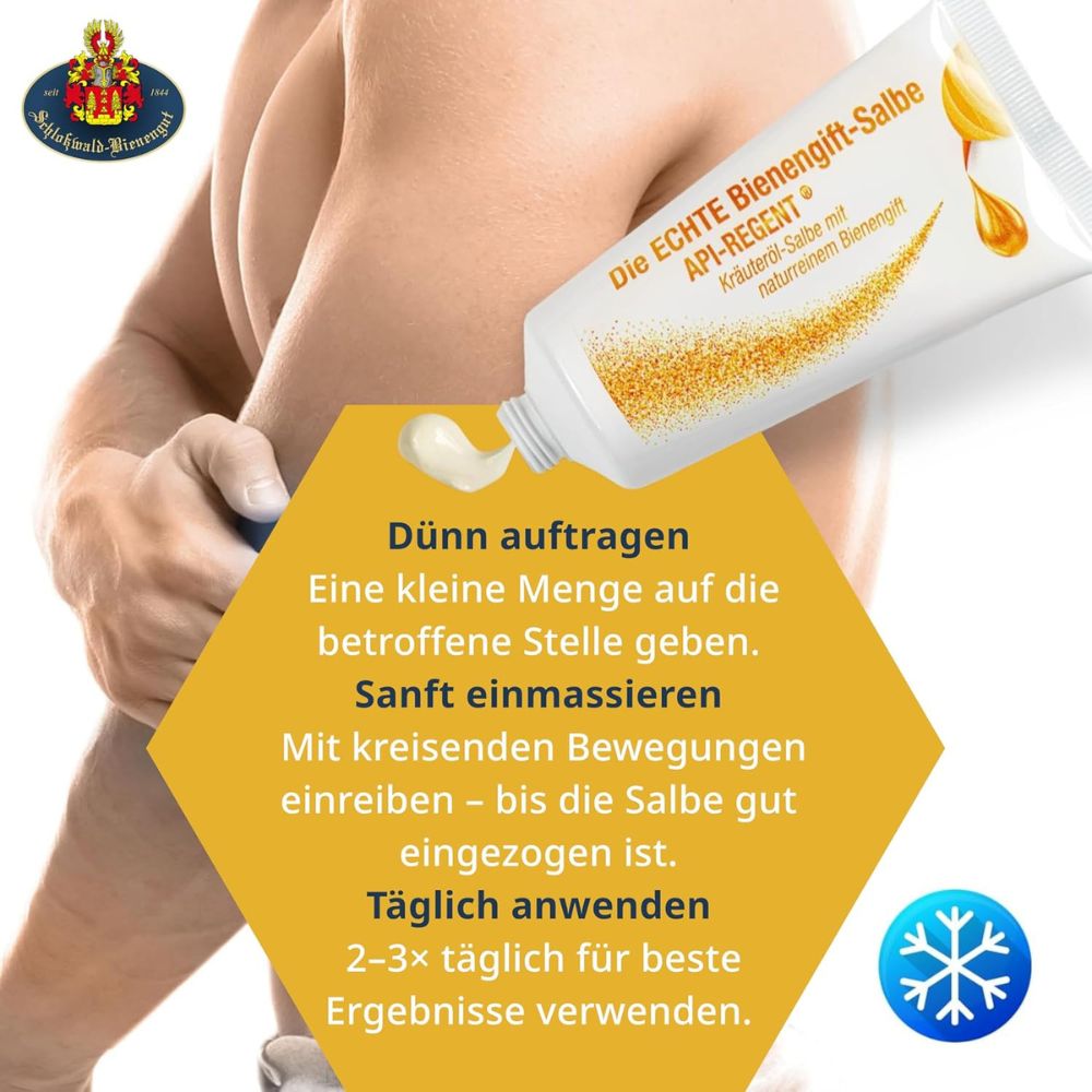 Schloßwald-Bienengut GmbH & Co. KG Schloßwald-Bienengut API-REGENT Bienengift-Salbe 50 ml + Gratis Probe – Bild 3