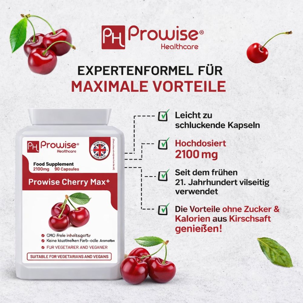 Prowise Healthcare Cherry Max+ 2100 mg Montmorency Cherry · 90 Kapseln – Bild 3