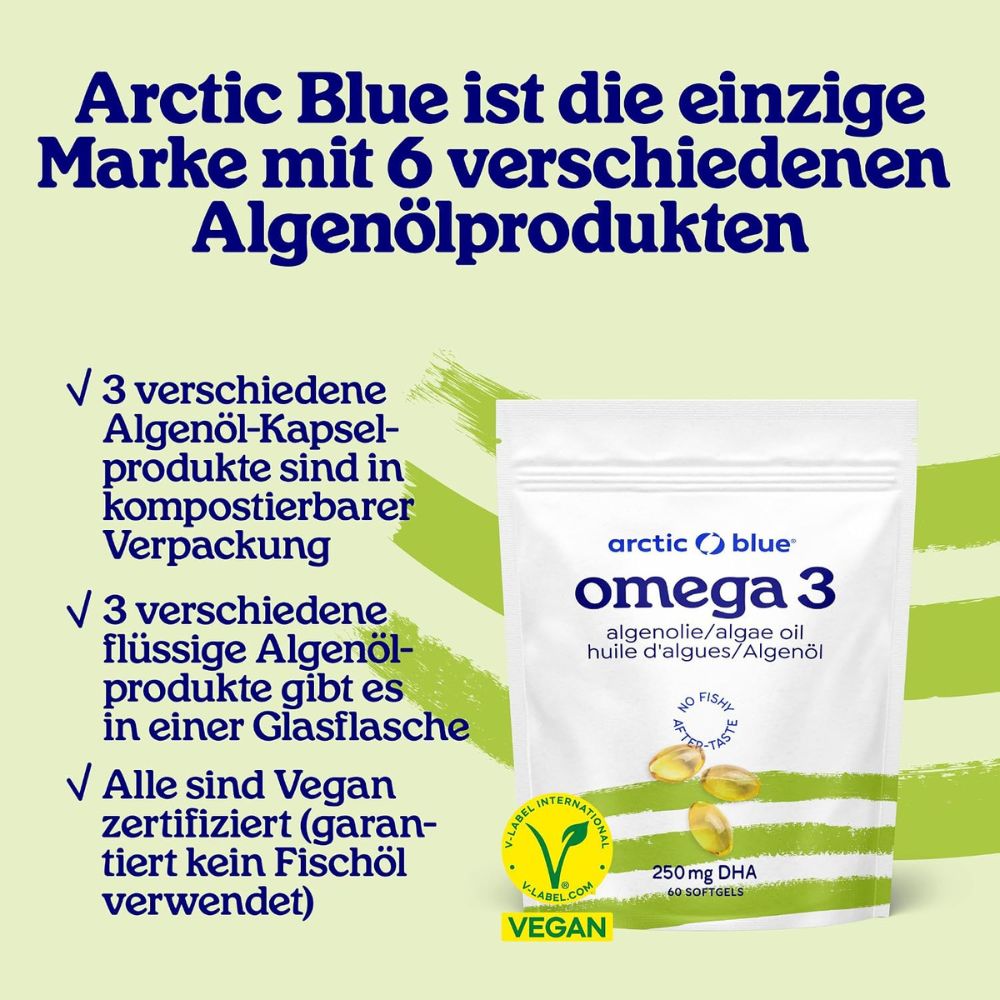 Arctic Blue Omega 3 Algenöl DHA · Vegan · 60 Weichkapseln – Bild 6