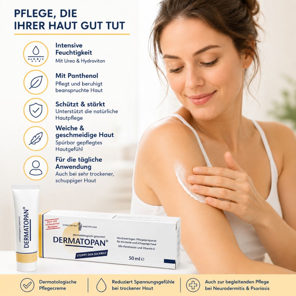 Herbamedicus Dermatopan Creme für trockene & shuppige Haut · 50ml – Bild 2