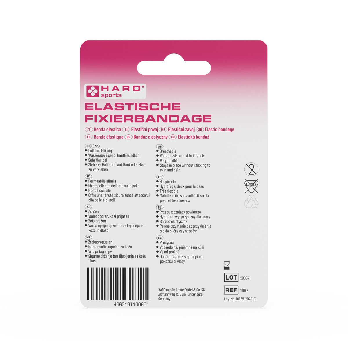 Haro Elastische Fixierbandage · Beige 2,5m x 2,5cm – Bild 2