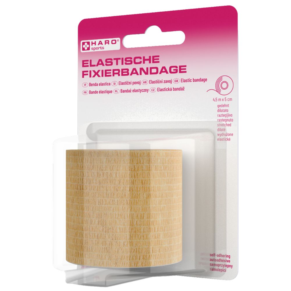 Haro Elastische Fixierbandage · Beige 4,5m x 5cm