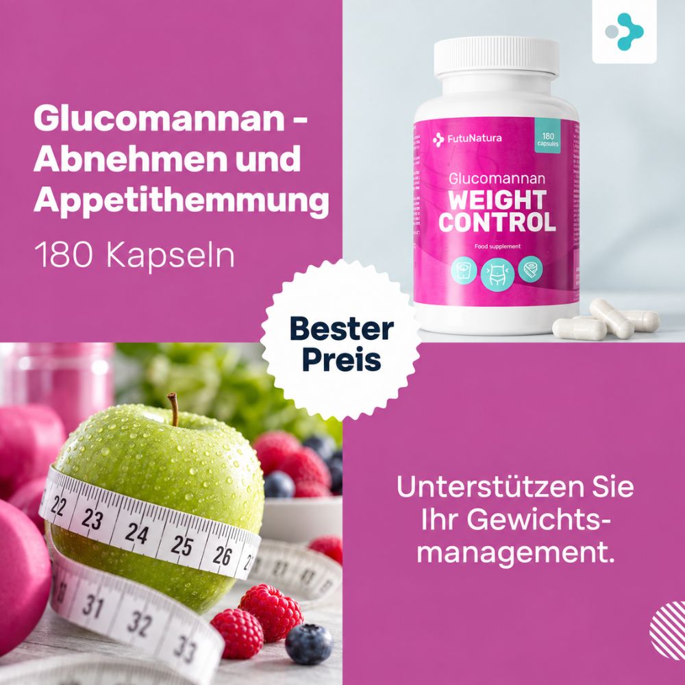 FutuNatura | Weight Control Glucomannan + Chrom - Abnehmen und Appetithemmung