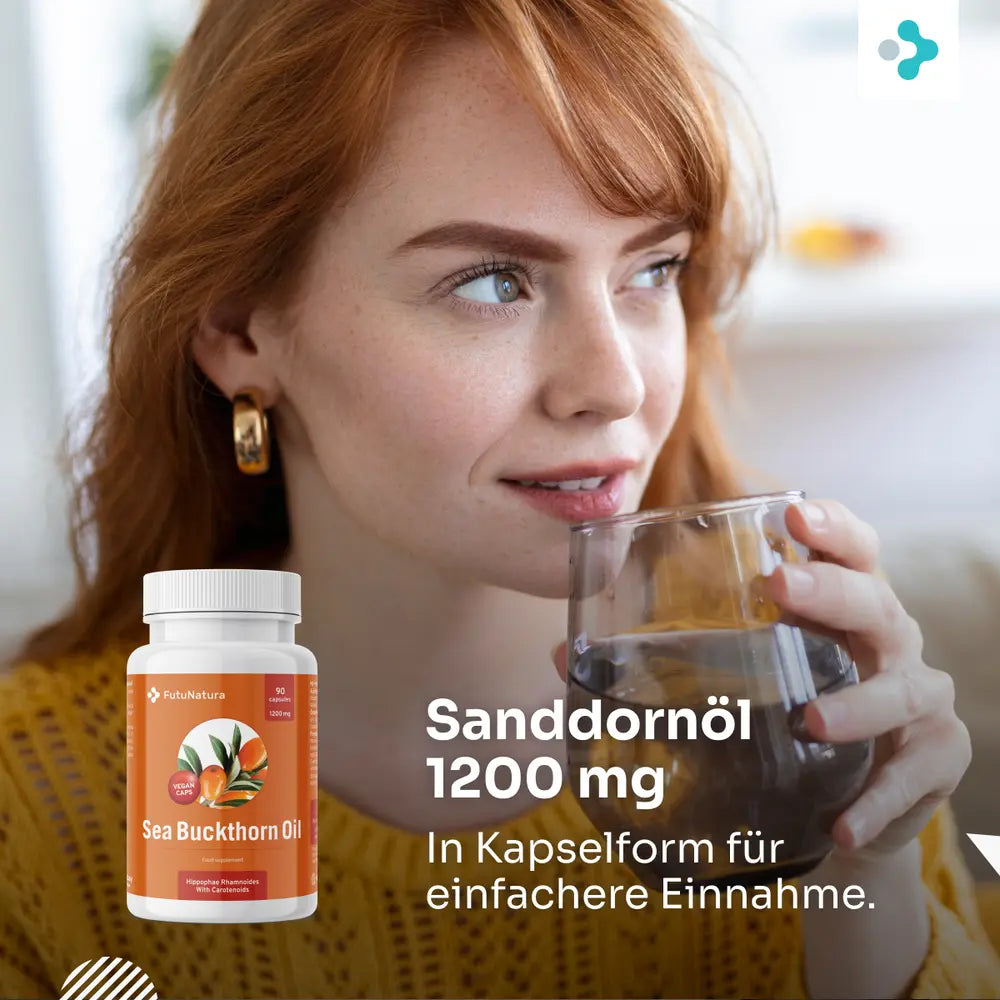 FutuNatura Sanddornöl 1200 mg · Verdauung, Immunsystem und Herz-Kreislauf · 90 Kapseln – Bild 5