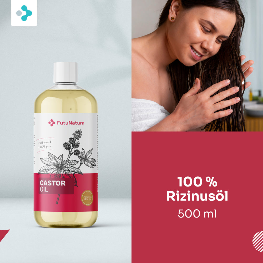 FutuNatura 100 % Rizinusöl zur Haar- und Kopfhautpflege · 500 ml – Bild 3