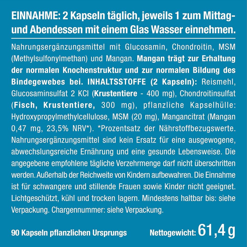 Nutrimea Glucosamin 4in1 Gelenk Komplex · 90 Kapseln – Bild 5