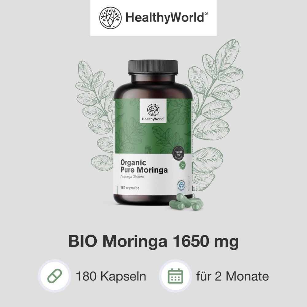 HealthyWorld | BIO Moringa 1650 mg - 180 Kapseln
