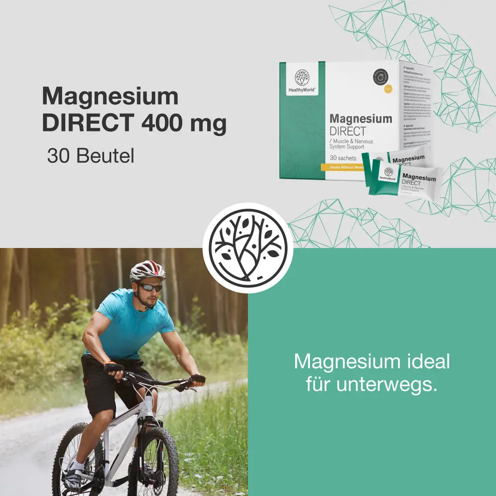 HealthyWorld Magnesium DIRECT 400 mg · 30 Beutel – Bild 3