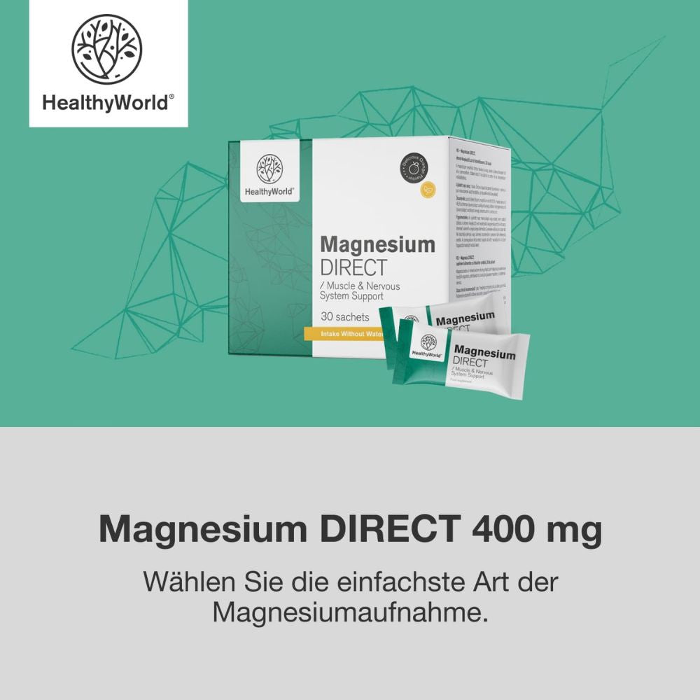 HealthyWorld | Magnesium DIRECT 400 mg - 30 Beutel