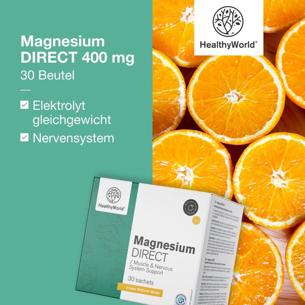 HealthyWorld | Magnesium DIRECT 400 mg - 30 Beutel