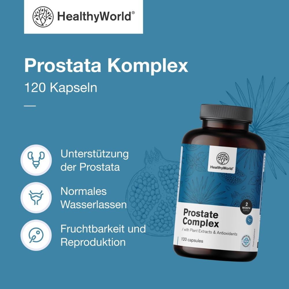HealthyWorld Prostata-Komplex für Harnfunktion und Sexualität · 120 Kapseln – Bild 4