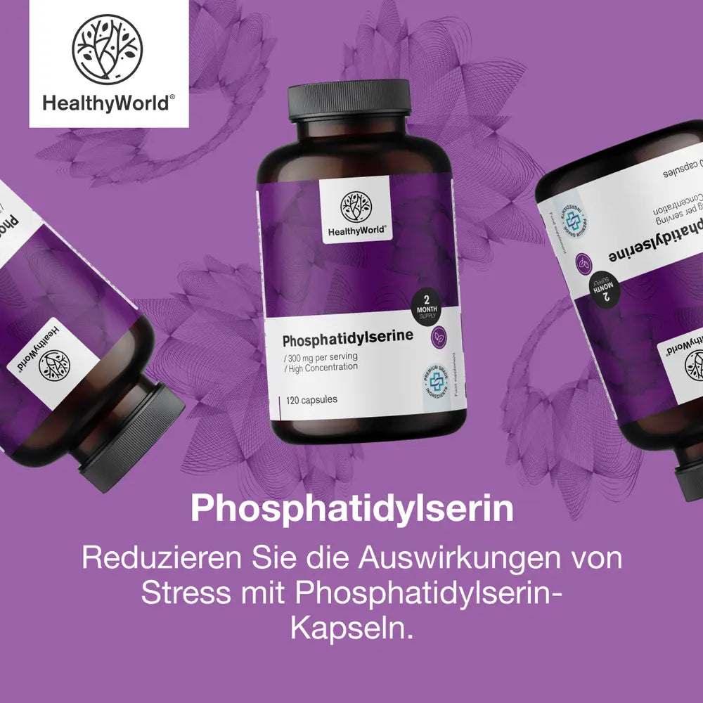 HealthyWorld Phosphatidylserin zur Unterstützung in stressigen Zeiten · 120 Kapseln – Bild 5