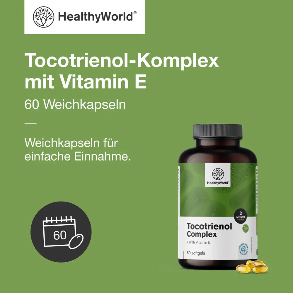 HealthyWorld Tocotrienol-Komplex mit Vitamin E · 60 Weichkapseln – Bild 5