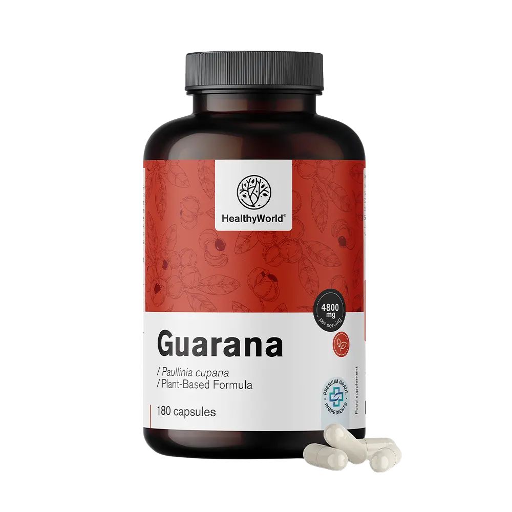 HealthyWorld Guarana 4800 mg · 180 Kapseln