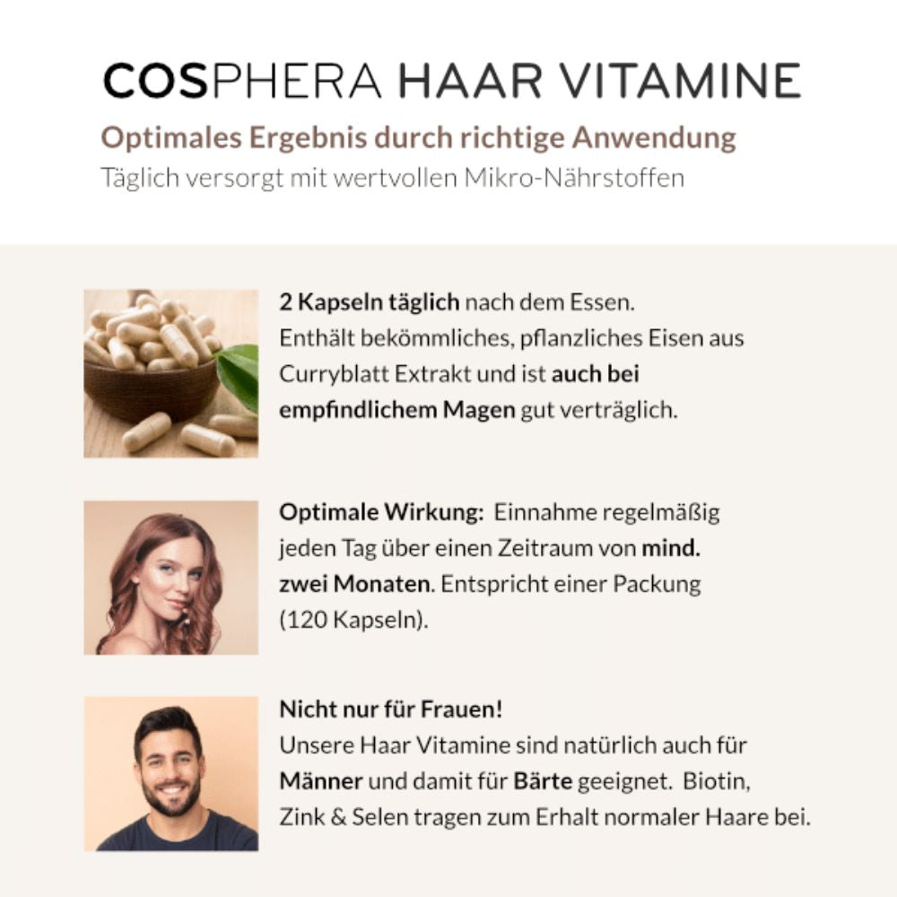 Cosphera Haar Vitamin hochdosierte Kapseln · 120 Stück – Bild 3