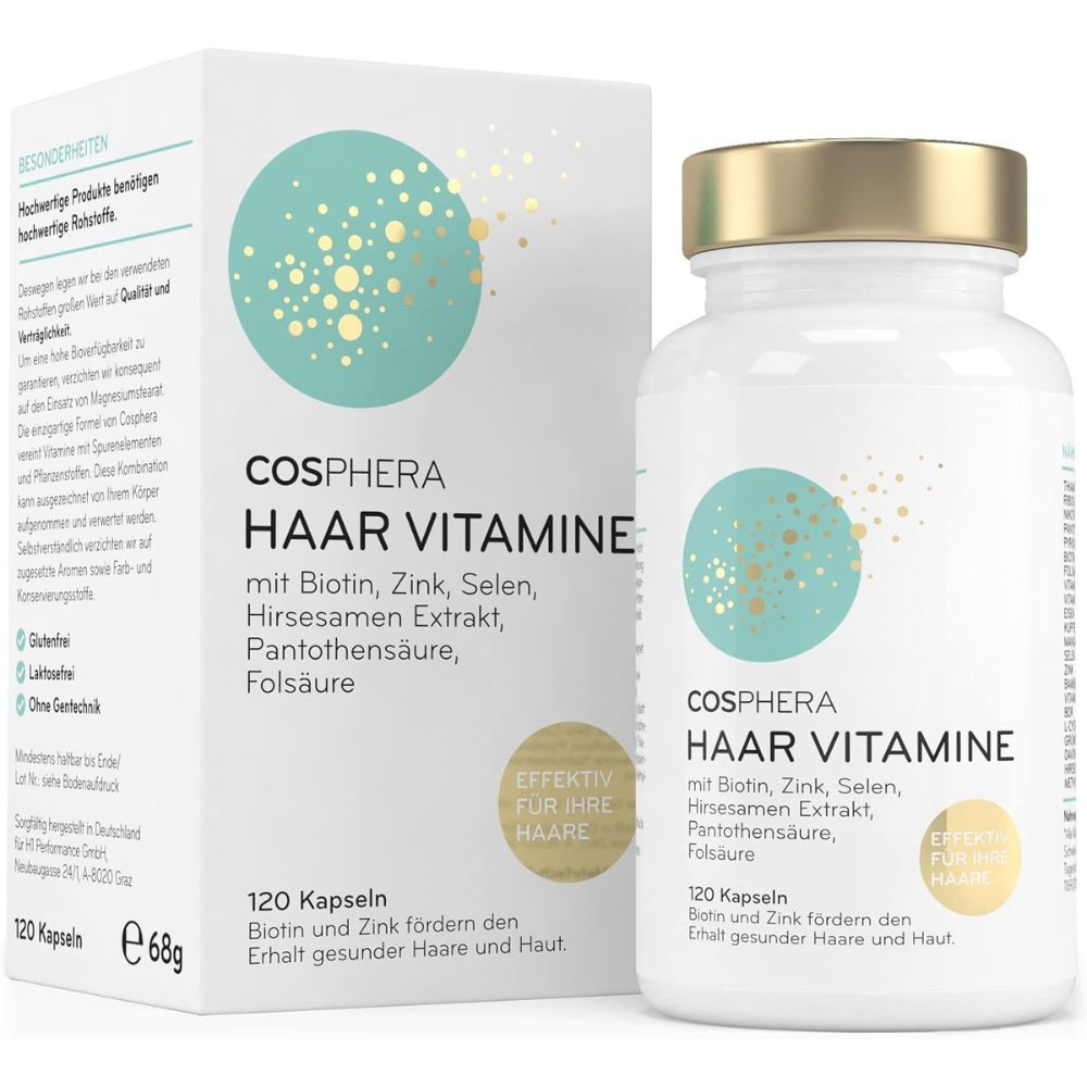 Cosphera Haar Vitamin hochdosierte Kapseln · 120 Stück
