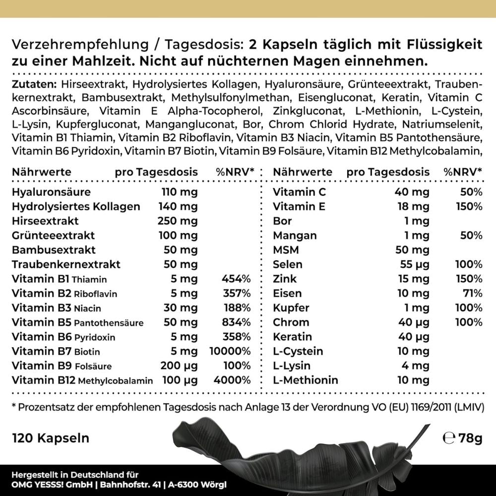 NatureCraft Haare, Haut & Nägel Vitamin Komplex · 120 Kapseln – Bild 5