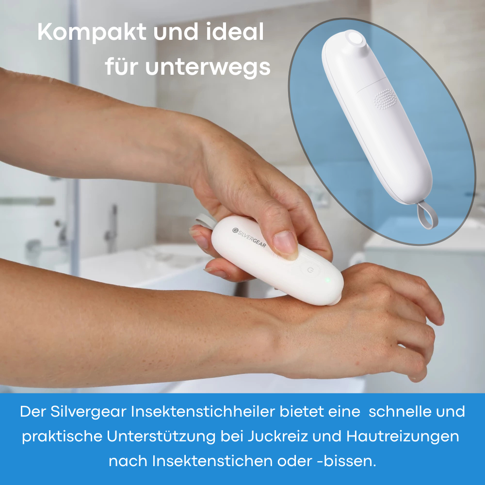 Silvergear | Insektenstichheiler mit Wärmefunktion -  Unterstützung bei Juckreiz und Hautreizungen