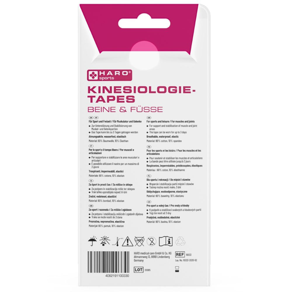 Haro Kinesiologietapes für Beine und Füße · 2 Abschnitte mit 2 Größen – Bild 5
