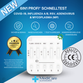 Deepblue 6in1 Profi Antigen Combo Test für COVID-19 (Corona), Grippe A/B, RSV, Adenovirus & Mycoplasma (MP)+ Gratis NANOVIO FFP2 15 Stück Packung
