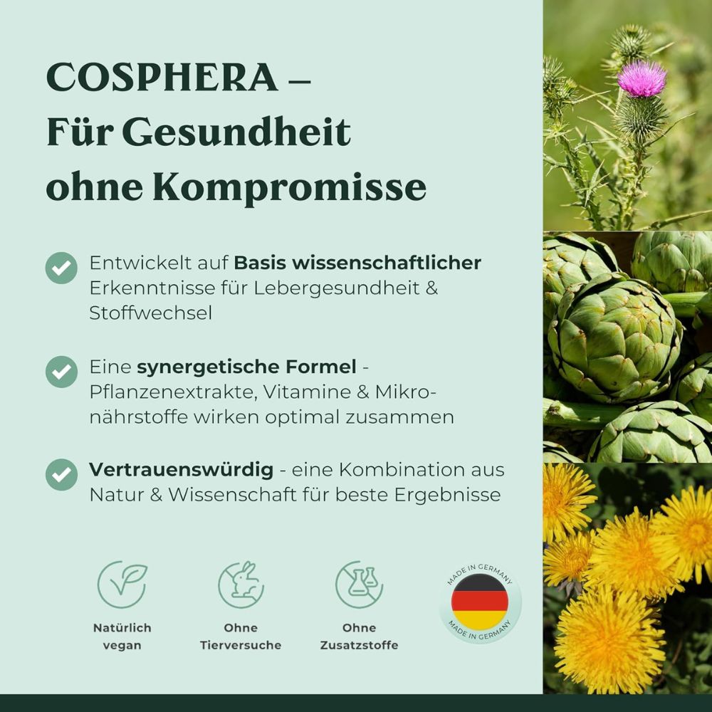 Cosphera Leberkur Kapseln für Leber und Stoffwechsel · 120 Stück – Bild 6