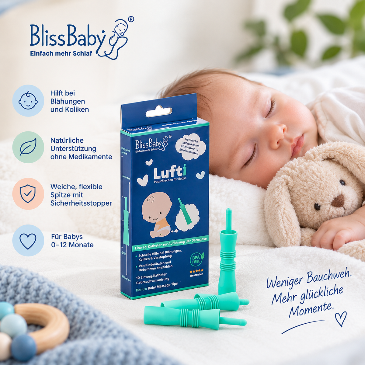 BlissBaby | Lufti Pupsröhrchen für Babys - 10 Stück – Bild 2