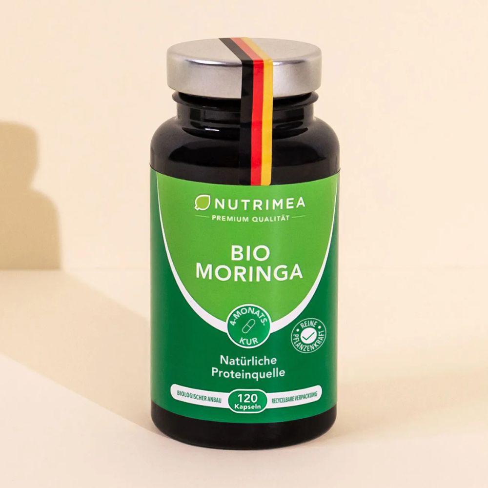 Nutrimea MORINGA Oleifera Kapseln · BIO Zertifiziert OHNE Zusätze SUPERFOOD 100% VEGAN – Bild 3