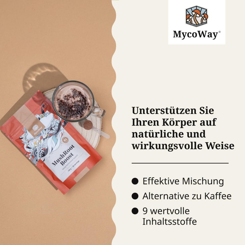 MycoWay MushRoot Boost · Getränk für geistige Leistungsfähigkeit · 100g – Bild 6