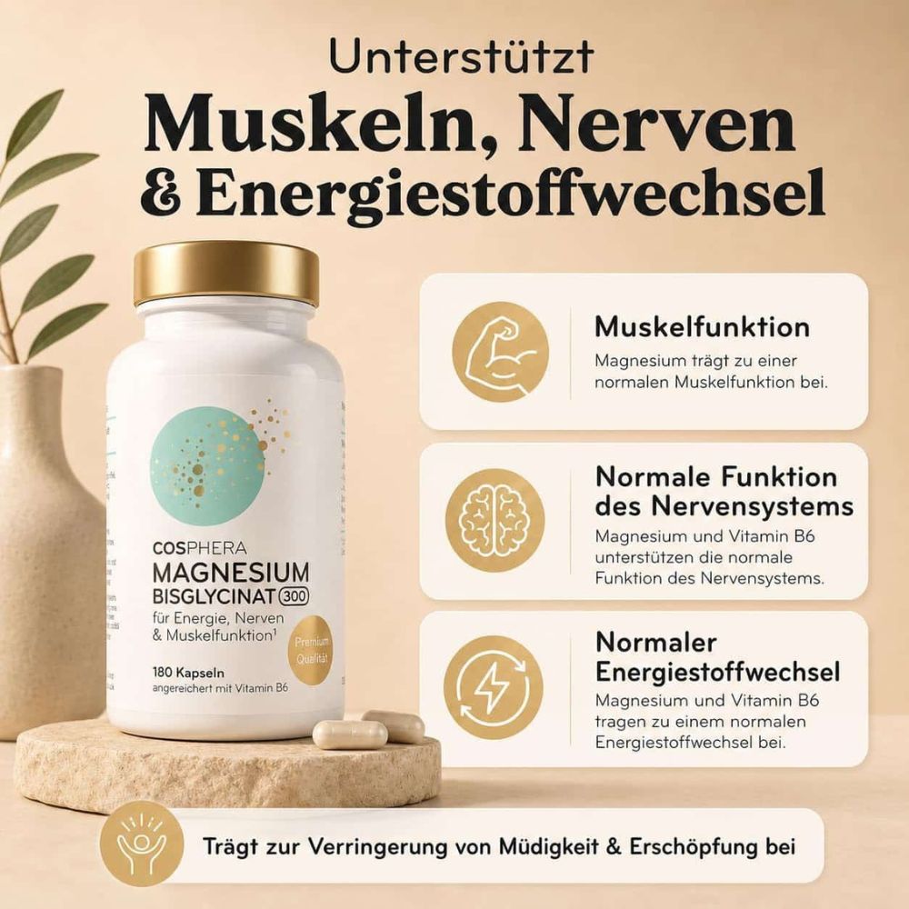 Cosphera Magnesium Bisglycinat 300 · 180 Kapseln – Bild 5
