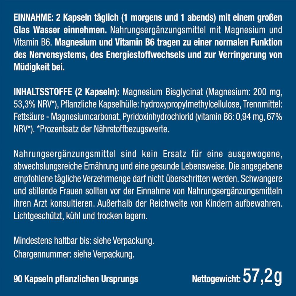 Nutrimea Magnesium Glycinat + Vitamin B6 – Bild 5