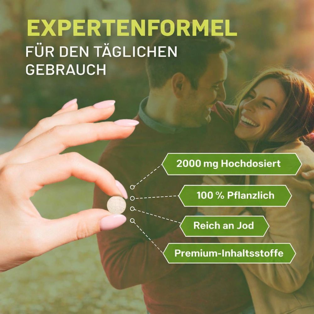 Prowise Healthcare Meeresalgen 2000 mg · Natürliche Jodquelle · 200 vegane Tabletten – Bild 3