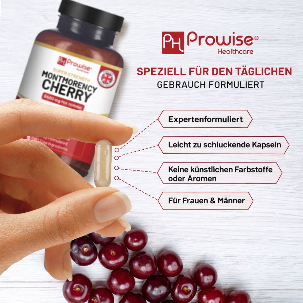 Prowise Healthcare Montmorency Cherry 6400 mg · 200 Kapseln – Bild 3