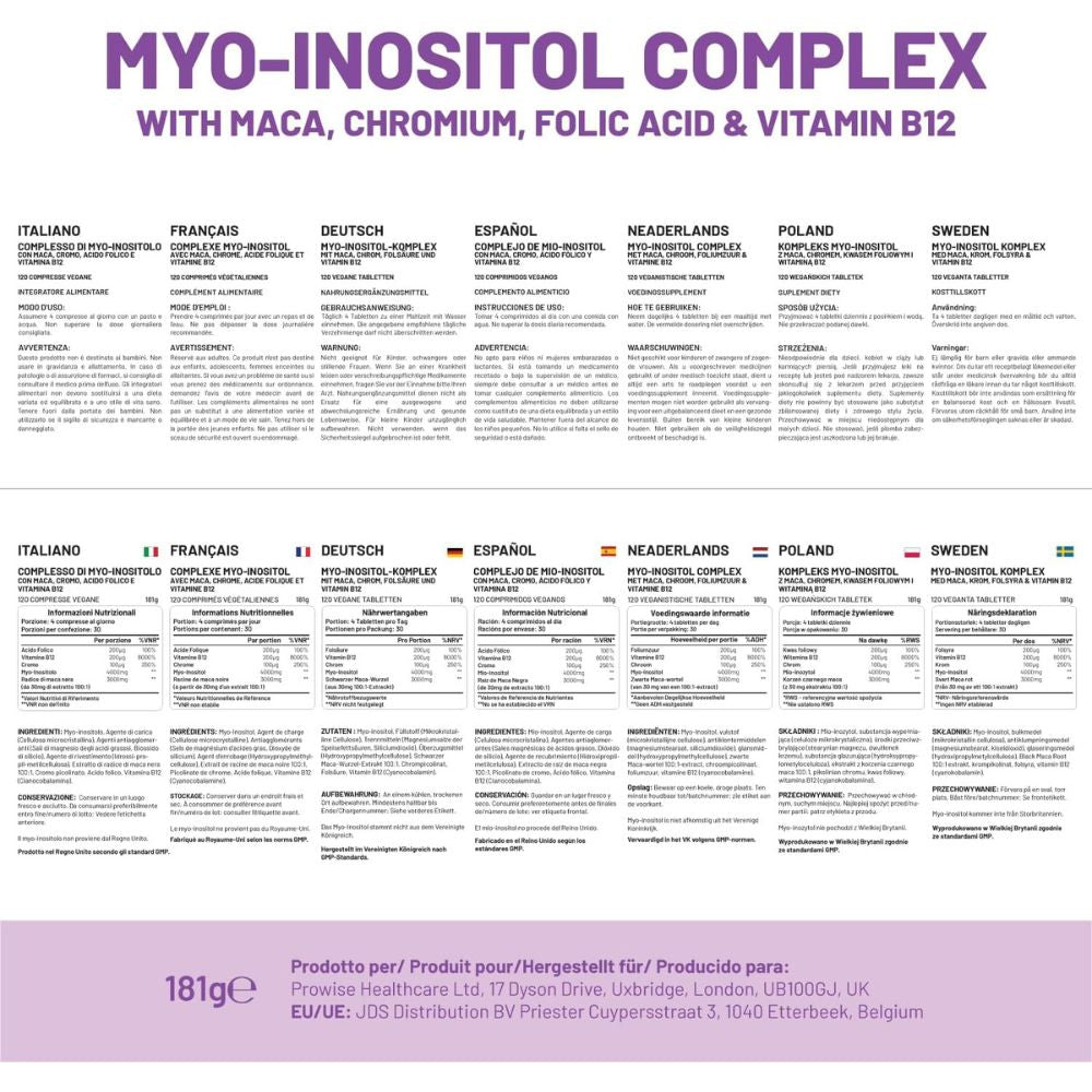 Prowise Healthcare Myo-Inositol Komplex 7000 mg · 120 vegane Tabletten – Bild 6