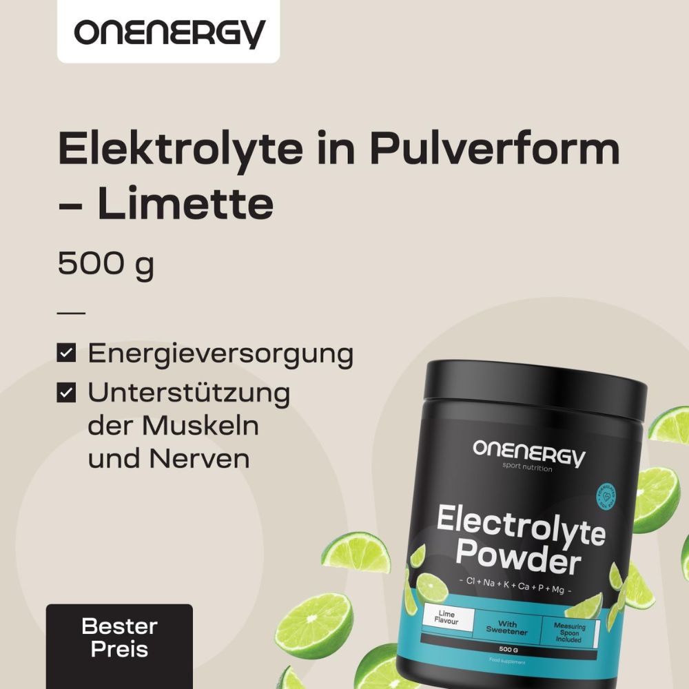 OnEnergy Elektrolyte in Pulverform · Limette · 500 g – Bild 5