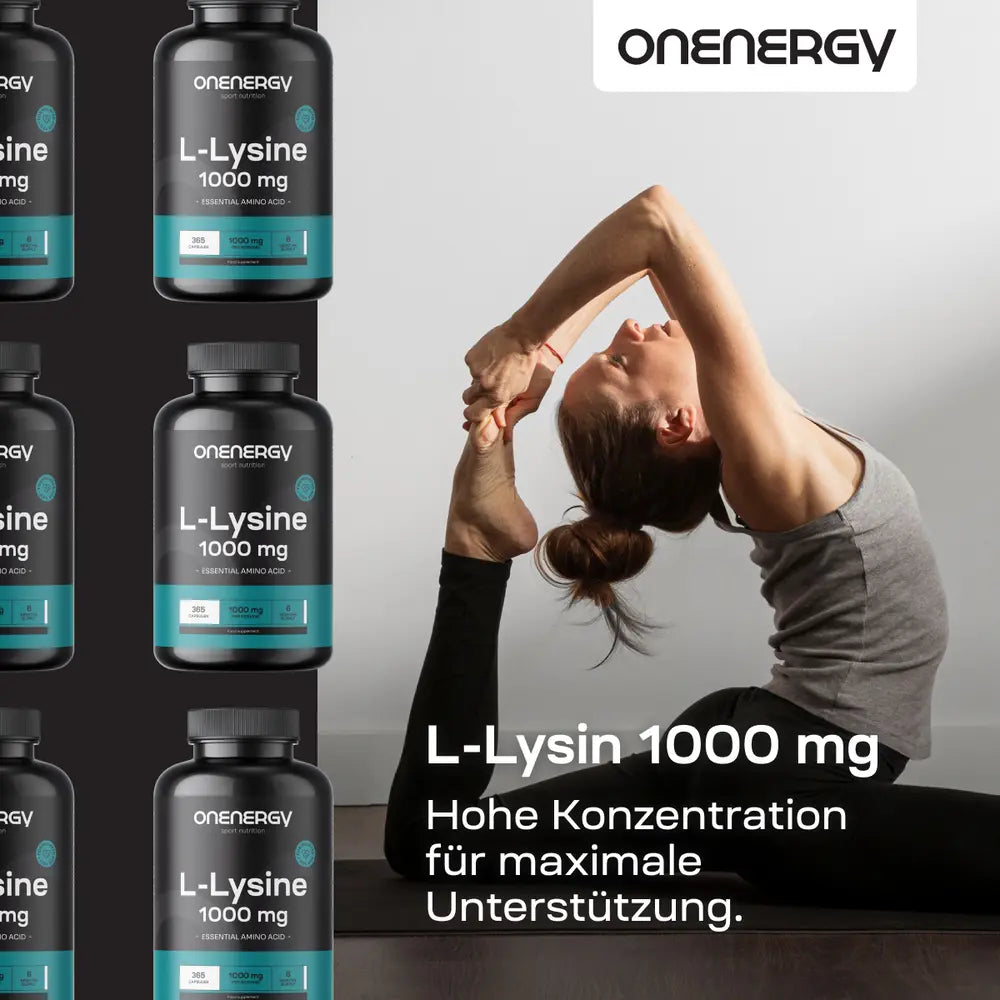 OnEnergy L-Lysin 1000 mg · eine essentielle Aminosäure · 365 Kapseln – Bild 4