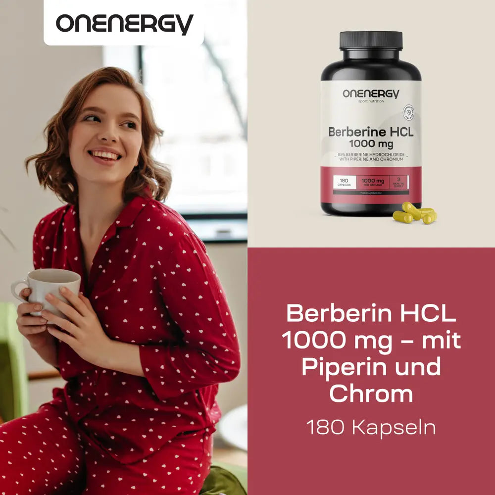 Onenergy Berberin HCL 1000 mg · mit Piperin und Chrom · 180 Kapseln – Bild 4