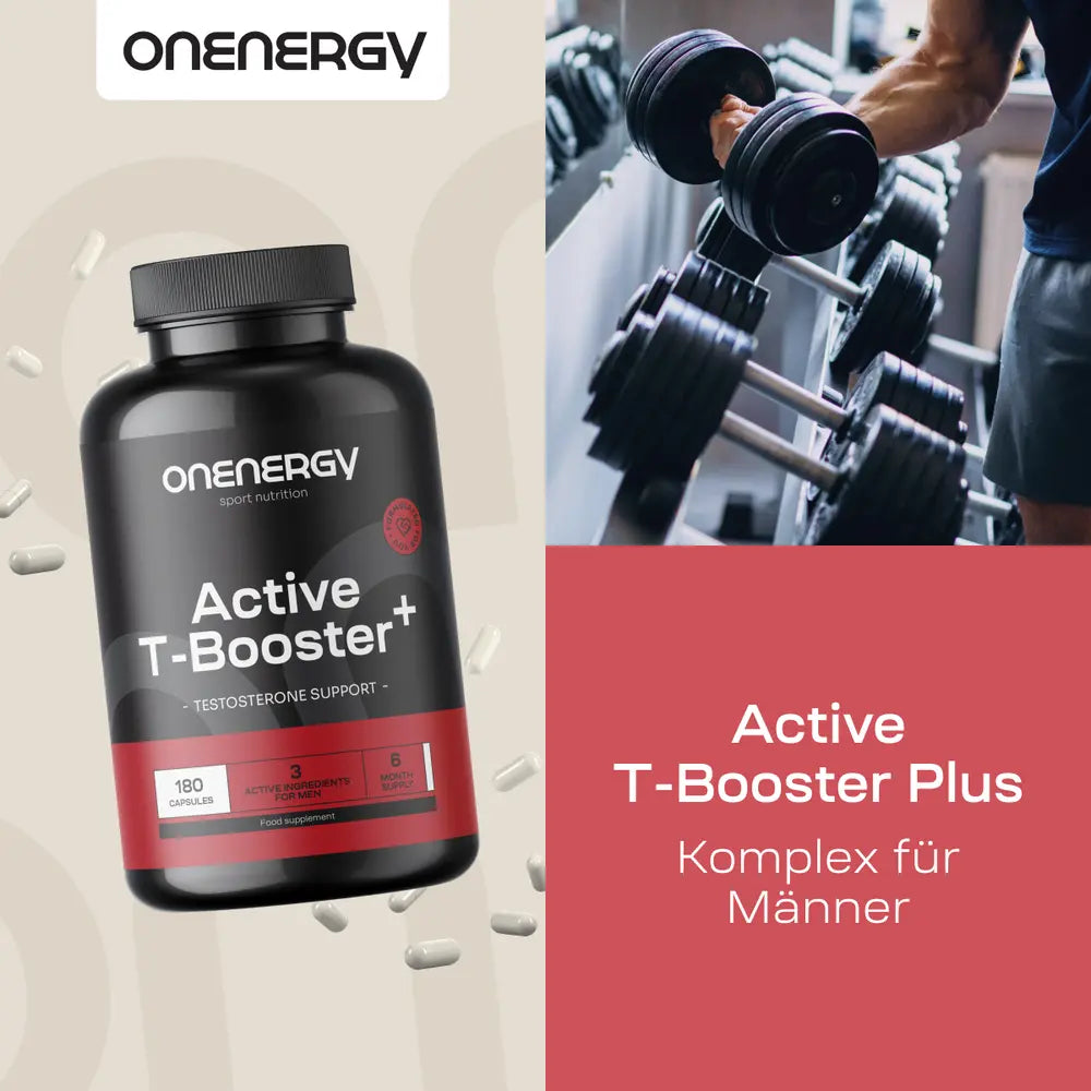 OnEnergy Active T-Booster Plus · Komplex für Männer · 180 Kapseln – Bild 3
